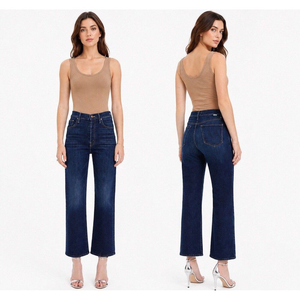 Mother The Rambler Ankle Jeans Womenβs Size 30 Off Limits High Rise Straight Leg
